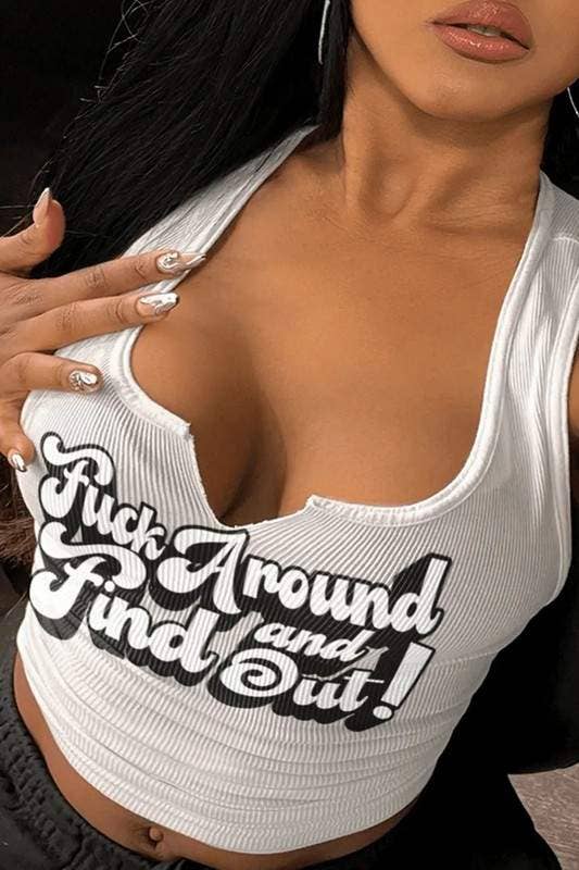 Fashion Combination - Letter printed tank top