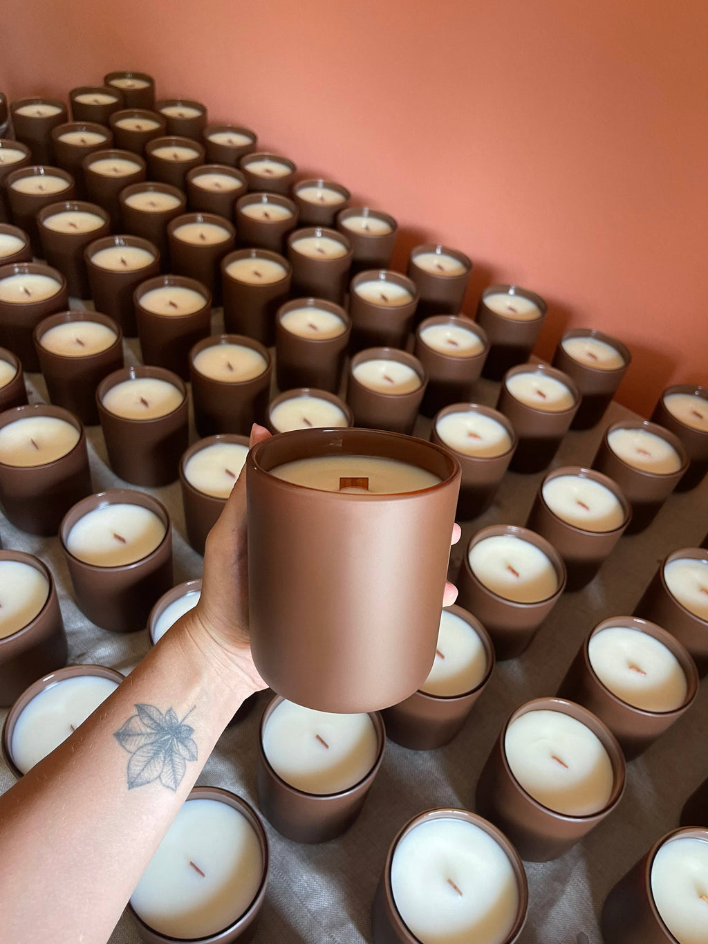 Mrs. Candlier - Coconut Candle with Wood Wick 2.5, 8 & 13 oz | Custom label