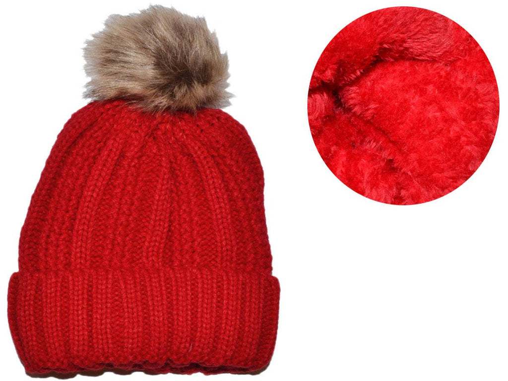 Winter Beanie W/ Removable Pom-Pom