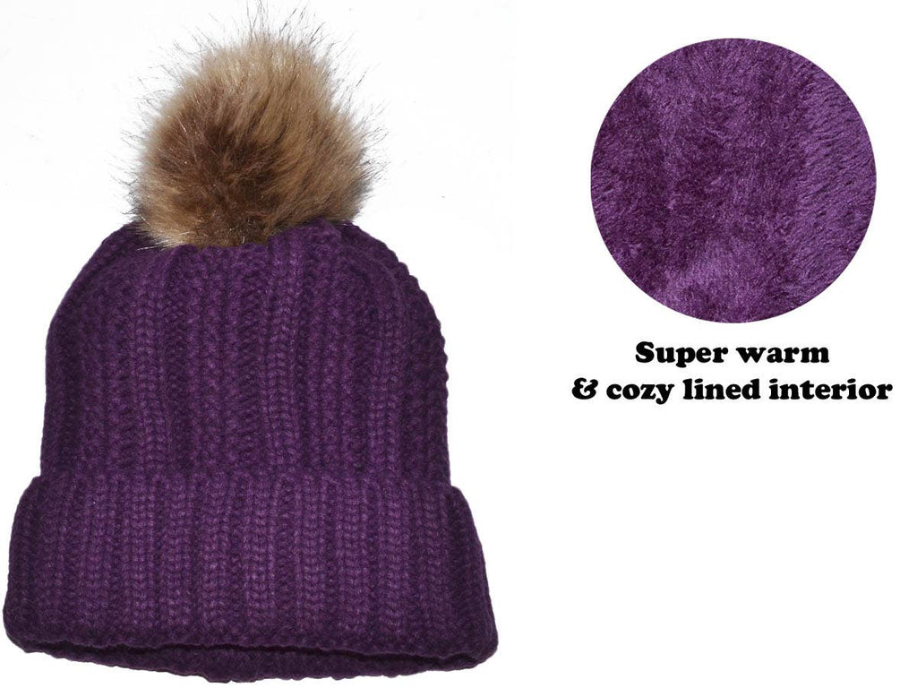 Winter Beanie W/ Removable Pom-Pom