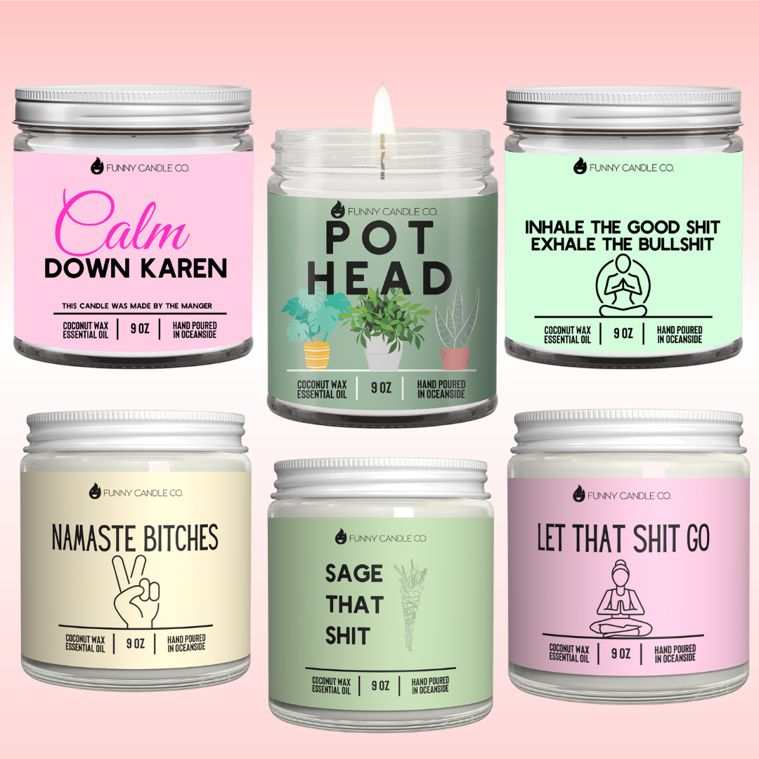 Funny Flames Candle Co - Les Creme - Best Sellers- Funny Flames Candle Collection Bundle