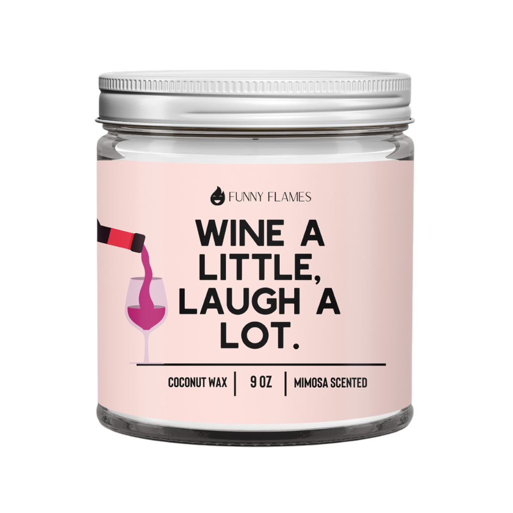 Funny Flames Candle Co - Les Creme - Wine A Little, Laugh A Lot - Funny Flames Candle