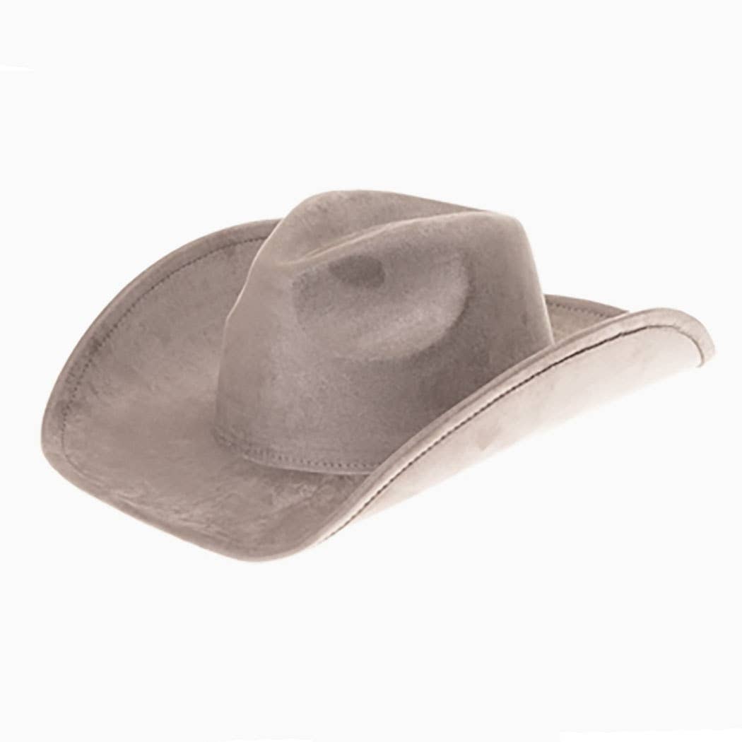 AdornWise - Vegan Suede Classic Cowboy Hat - Adjustable & Durable