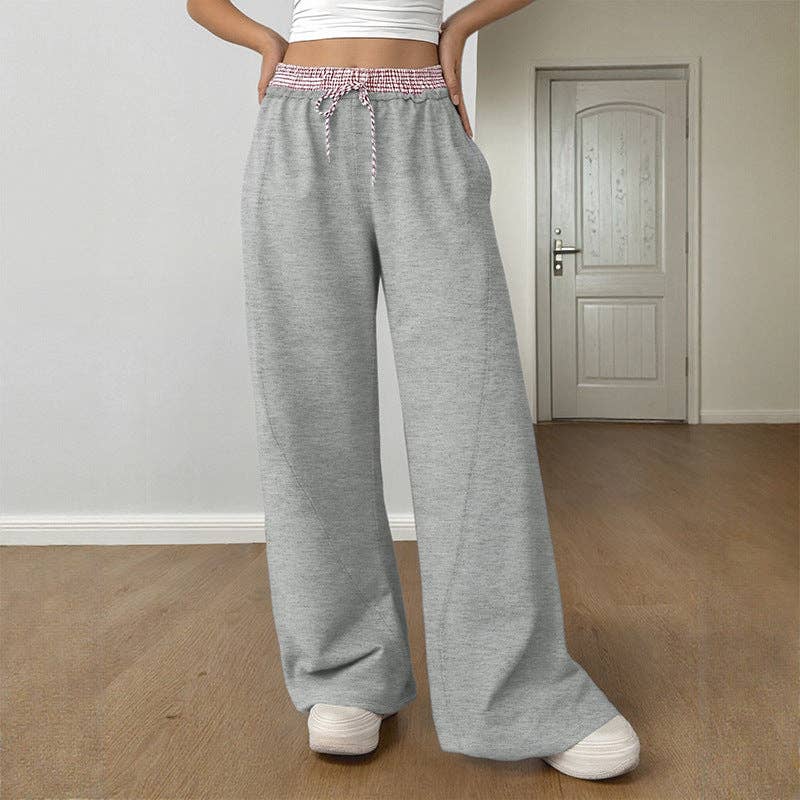 Lovesoft - TikTok Trend Color Block Wide Leg Casual Pants Women