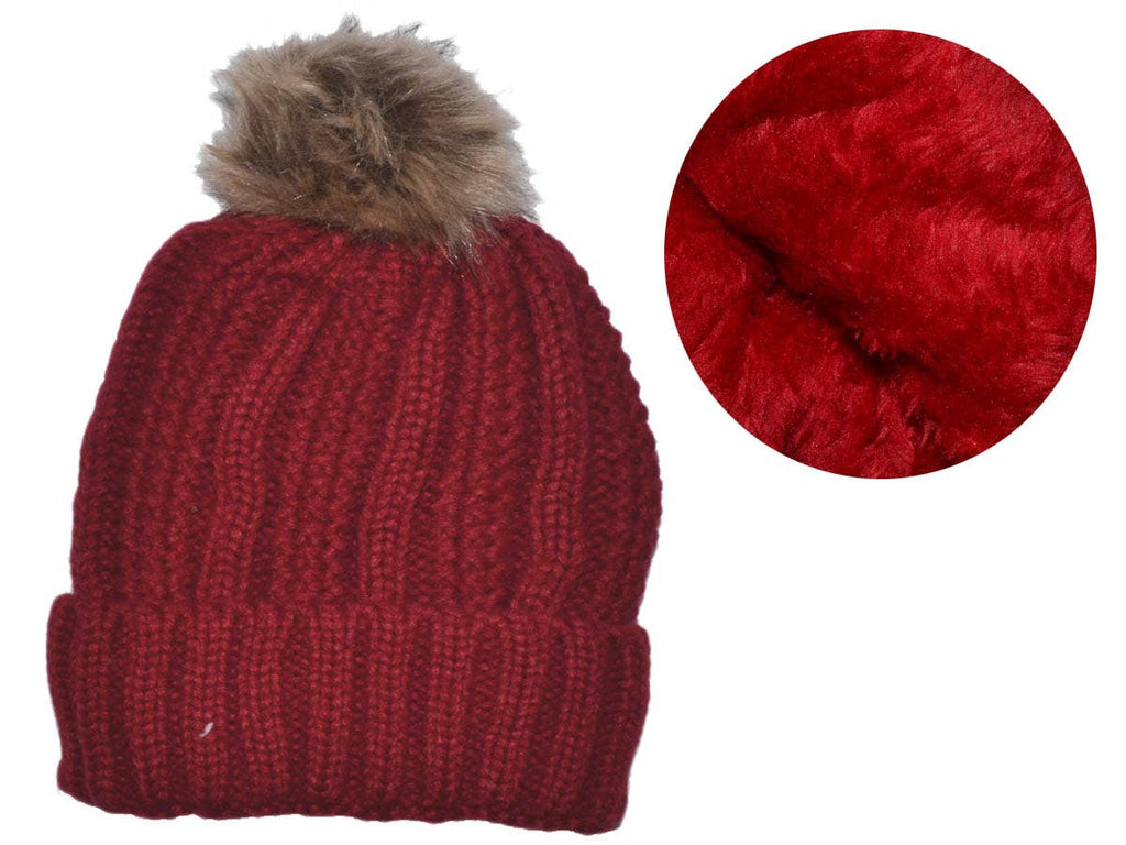 Winter Beanie W/ Removable Pom-Pom