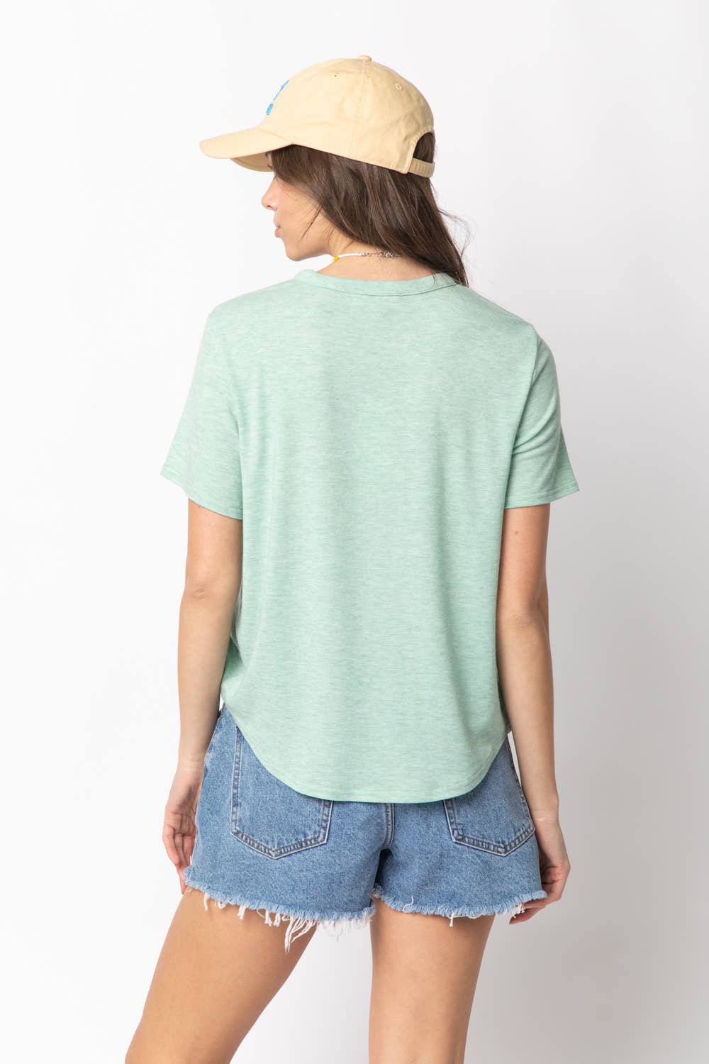 VERY J - NT10973-Twisted Hem Knit Top