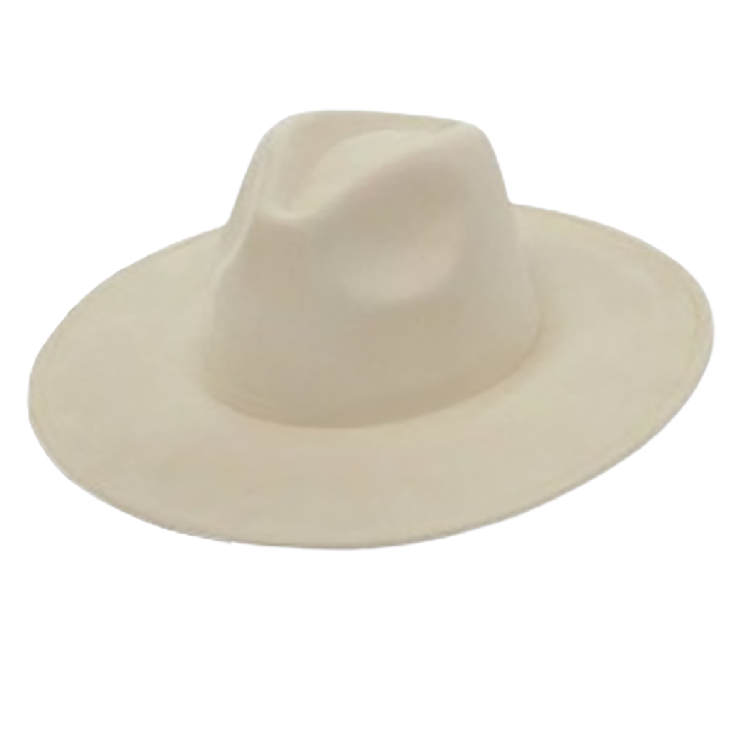 AdornWise - Vegan Suede Cowboy Hat - Flat Brim, Adjustable Fit
