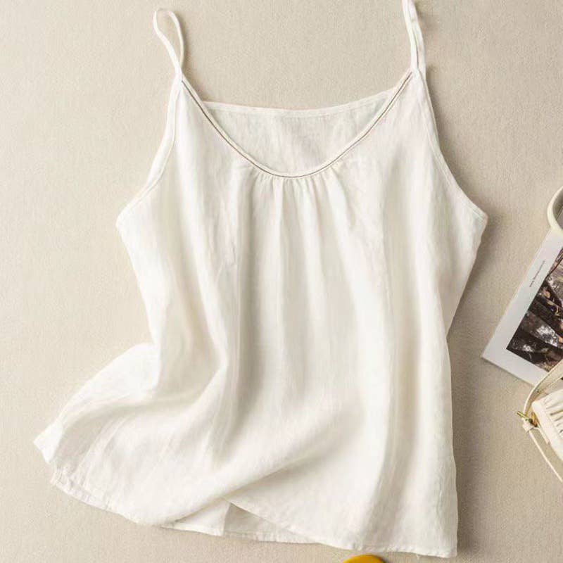 Hope & Sunshine - Cotton Linen Camisole Tank Top