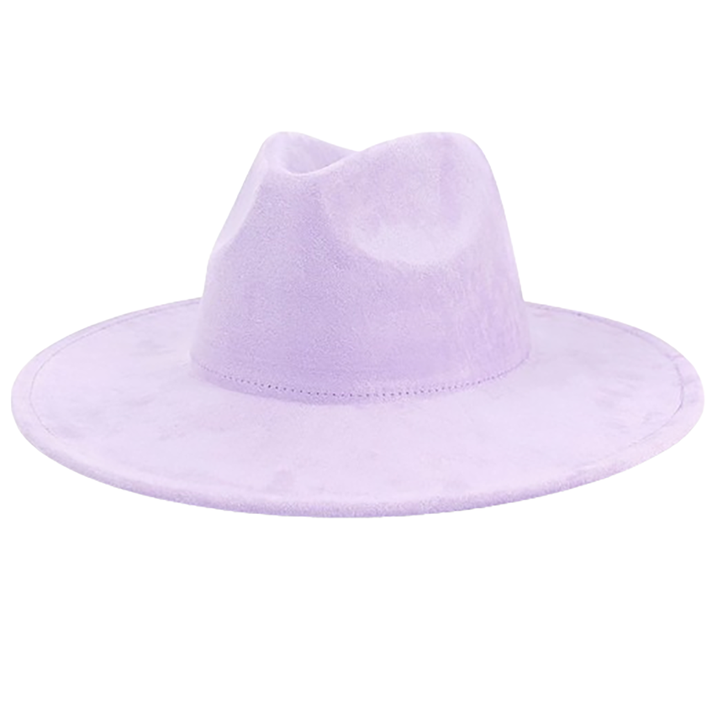 AdornWise - Vegan Suede Cowboy Hat - Flat Brim, Adjustable Fit