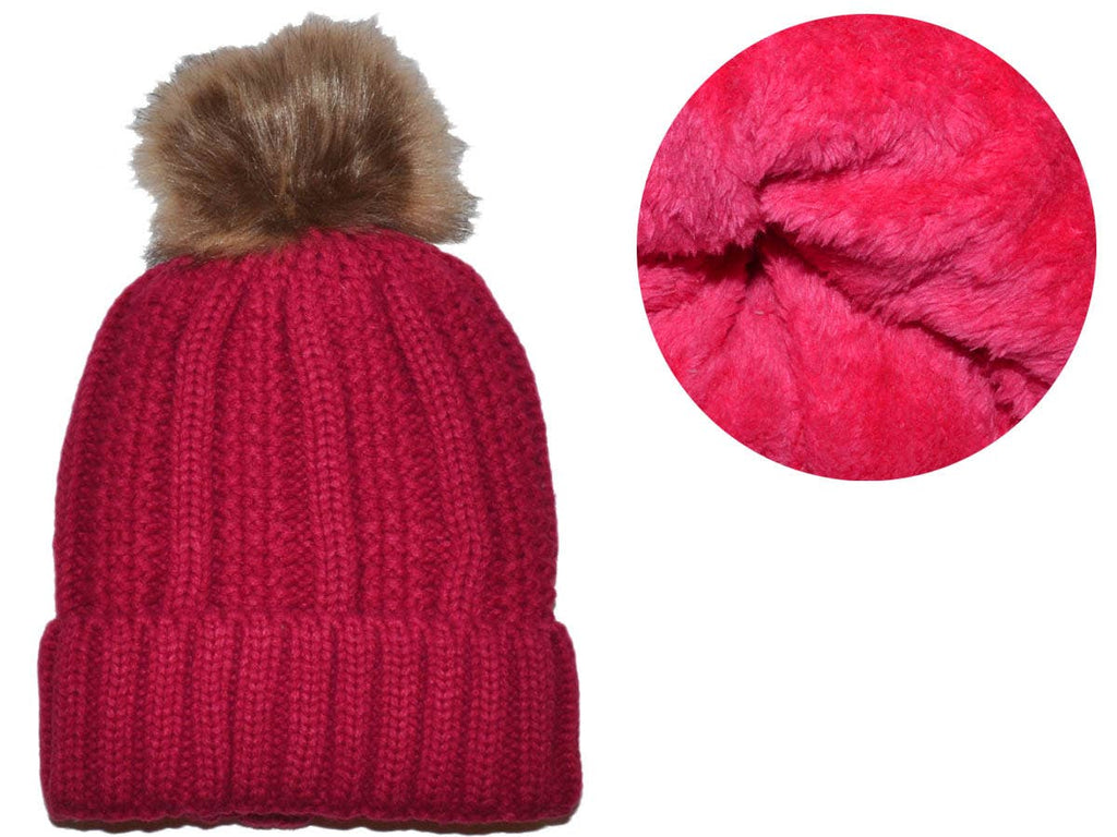 Winter Beanie W/ Removable Pom-Pom