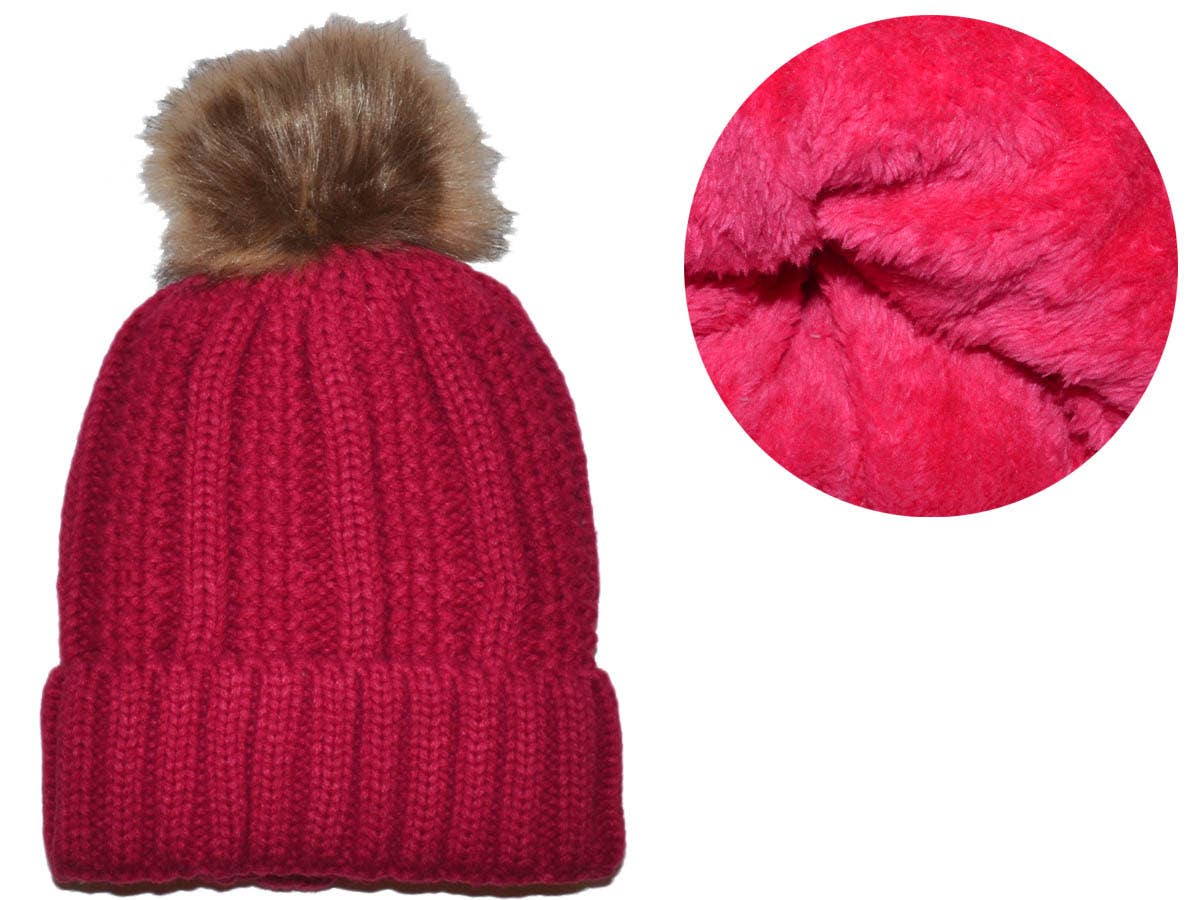 Winter Beanie W/ Removable Pom-Pom