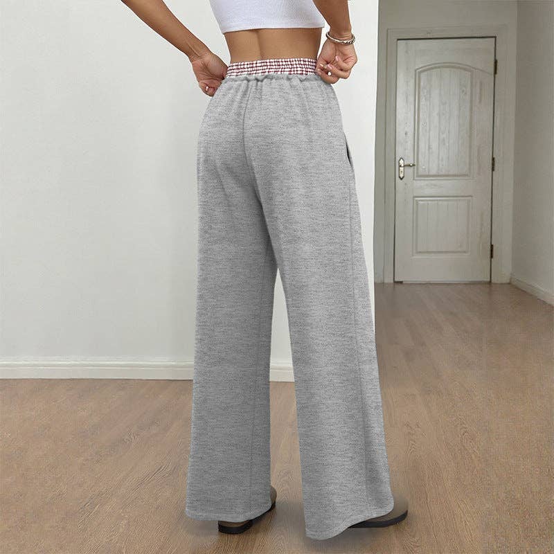 Lovesoft - TikTok Trend Color Block Wide Leg Casual Pants Women