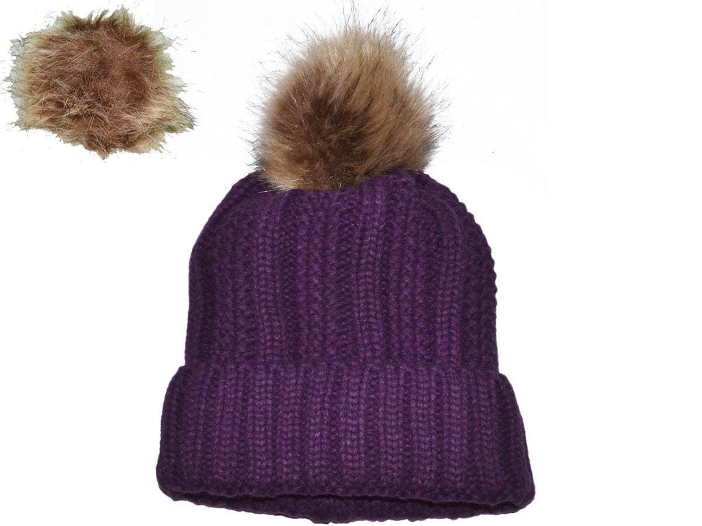 Winter Beanie W/ Removable Pom-Pom