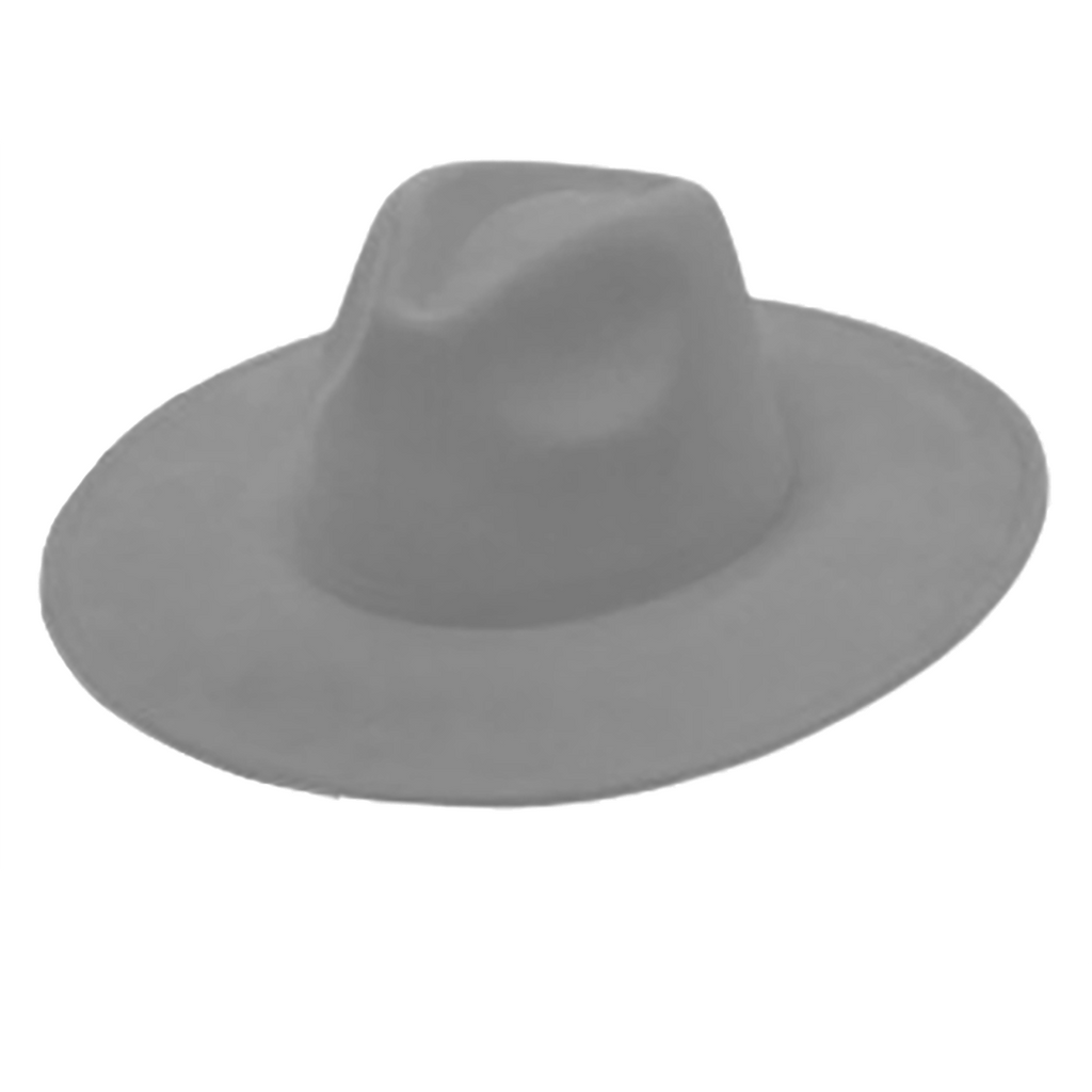 AdornWise - Vegan Suede Cowboy Hat - Flat Brim, Adjustable Fit