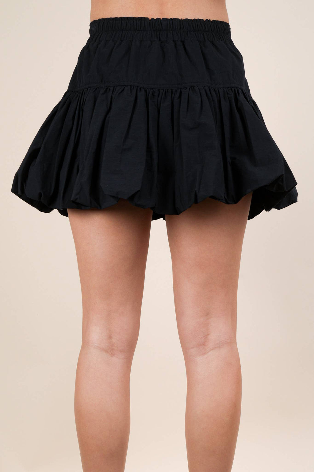 VERY J - NS50136-Bubble Mini Skirt with Inner Shorts