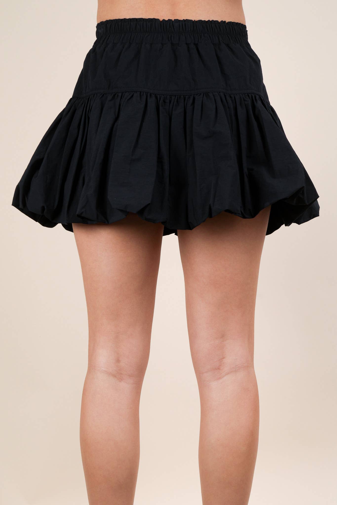 VERY J - NS50136-Bubble Mini Skirt with Inner Shorts