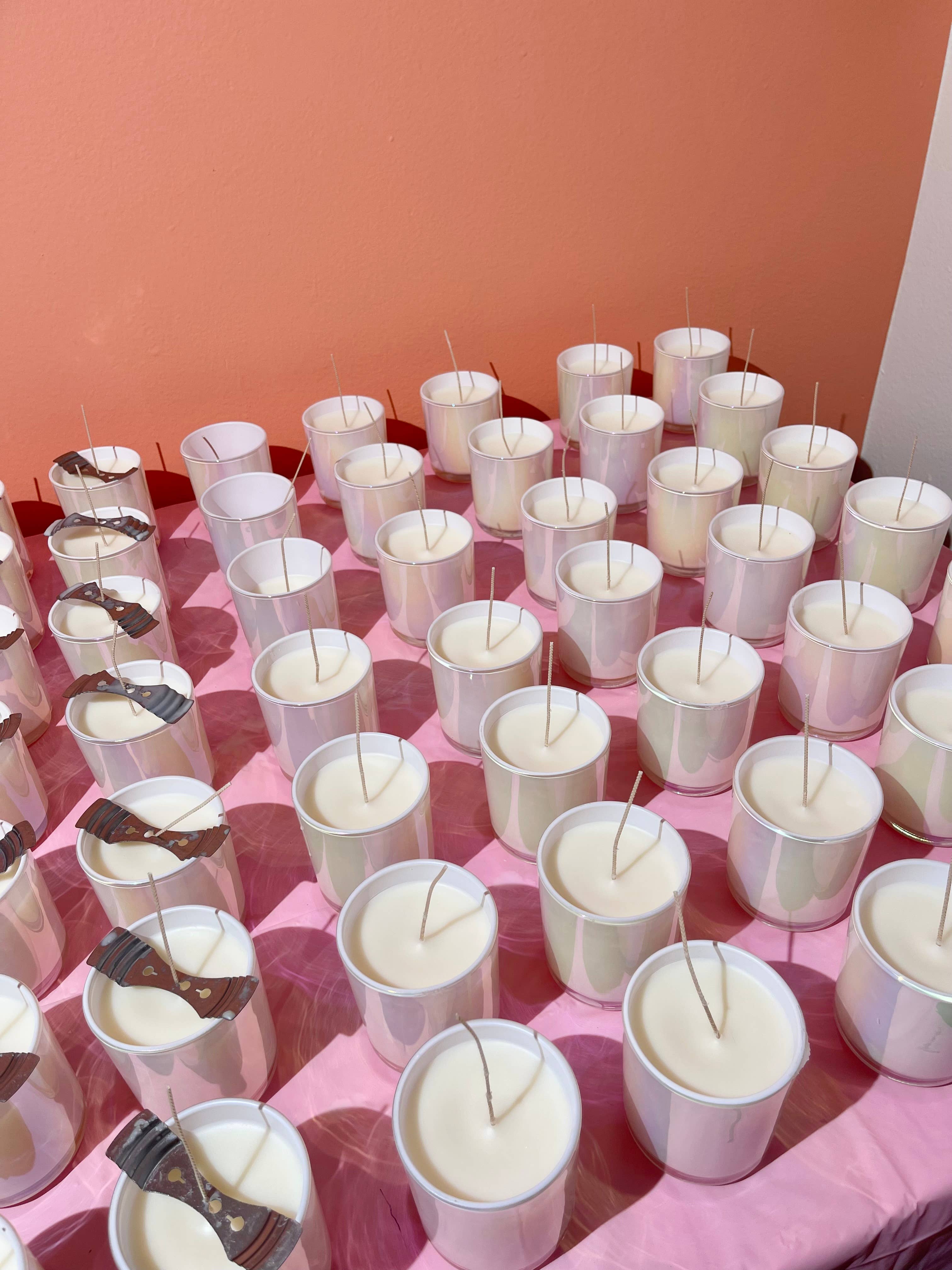 Mrs. Candlier - Coconut Candle with Wood Wick 2.5, 8 & 13 oz | Custom label