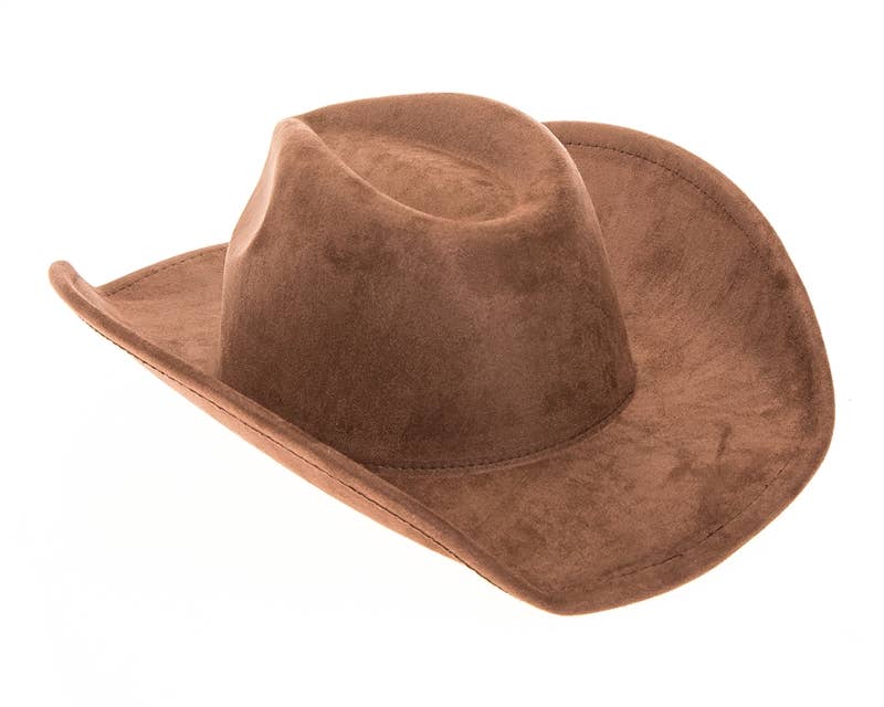 AdornWise - Vegan Suede Classic Cowboy Hat - Adjustable & Durable