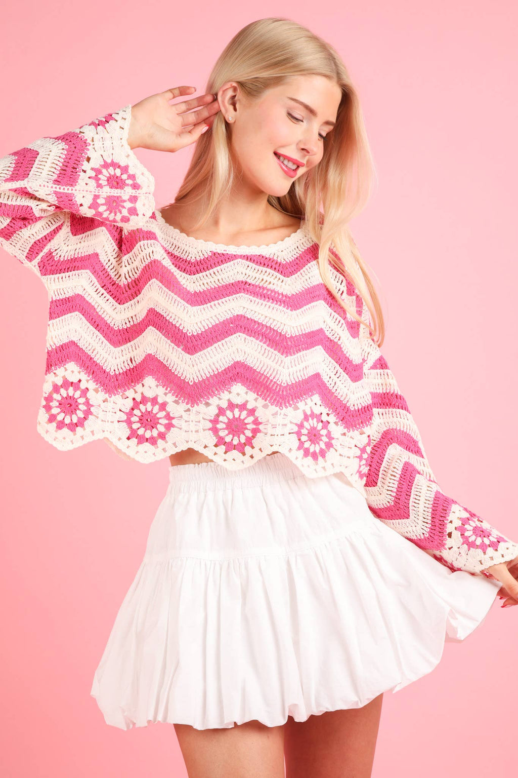 VERY J - NS50136-Bubble Mini Skirt with Inner Shorts