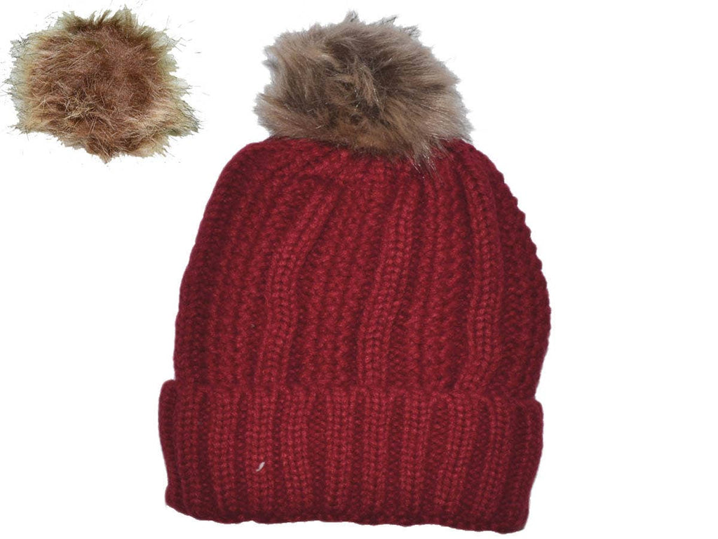 Winter Beanie W/ Removable Pom-Pom