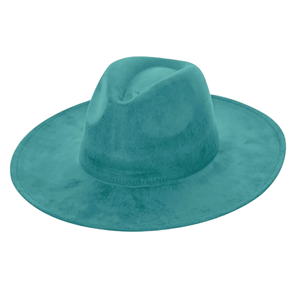 AdornWise - Vegan Suede Cowboy Hat - Flat Brim, Adjustable Fit
