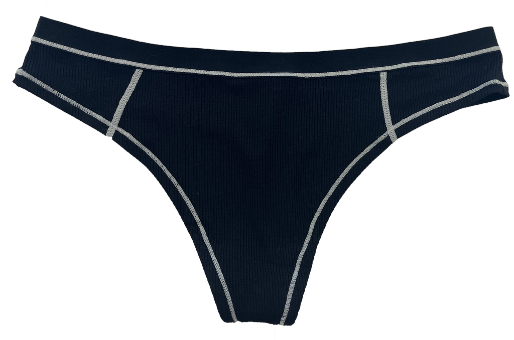 Modal Thong with Contrast Stitch, XS-2X