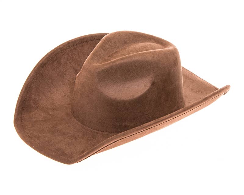 AdornWise - Vegan Suede Classic Cowboy Hat - Adjustable & Durable
