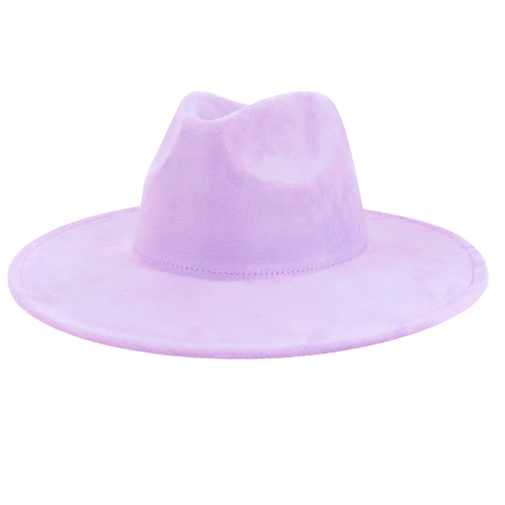 AdornWise - Vegan Suede Cowboy Hat - Flat Brim, Adjustable Fit