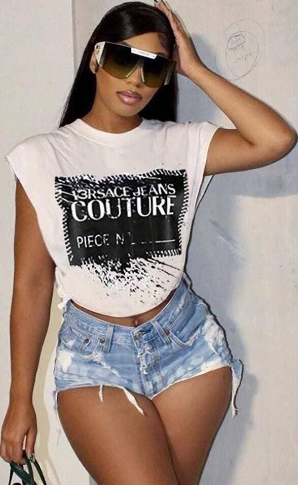 Fashion Combination - Fashion trend printing summer t shirt for women