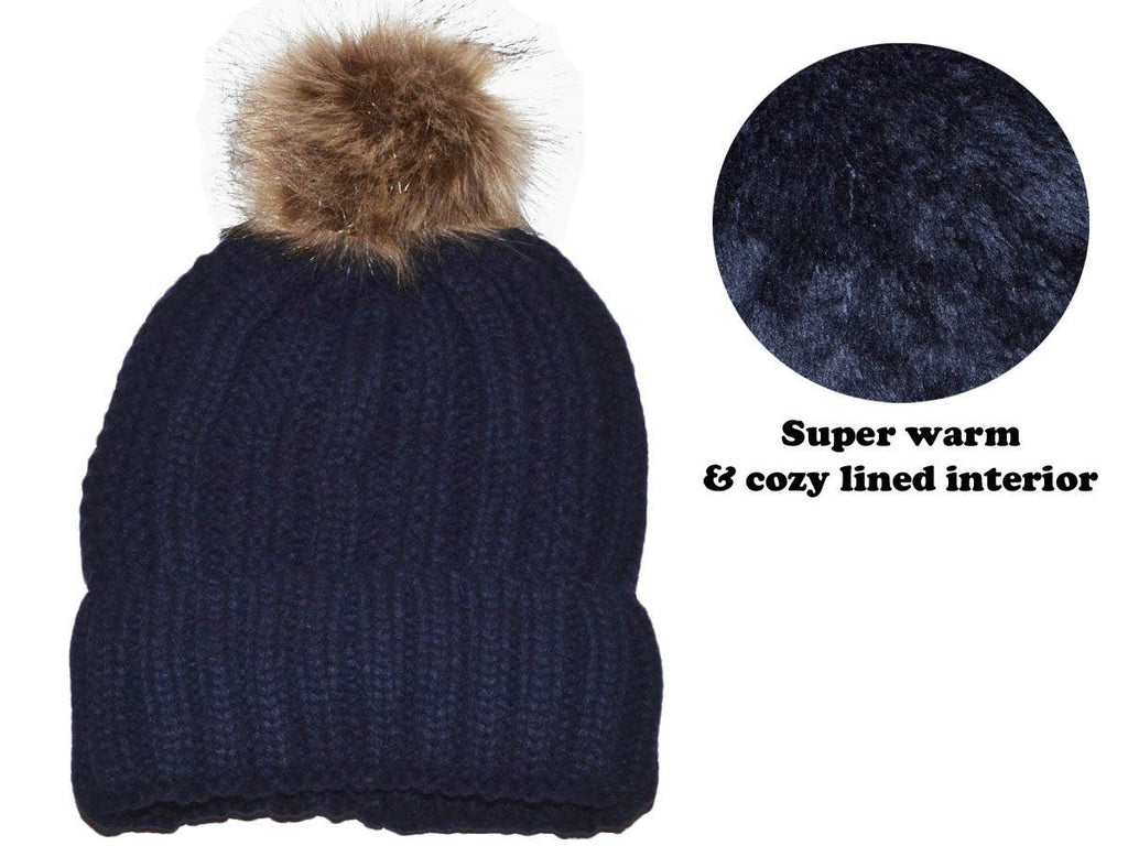 Winter Beanie W/ Removable Pom-Pom
