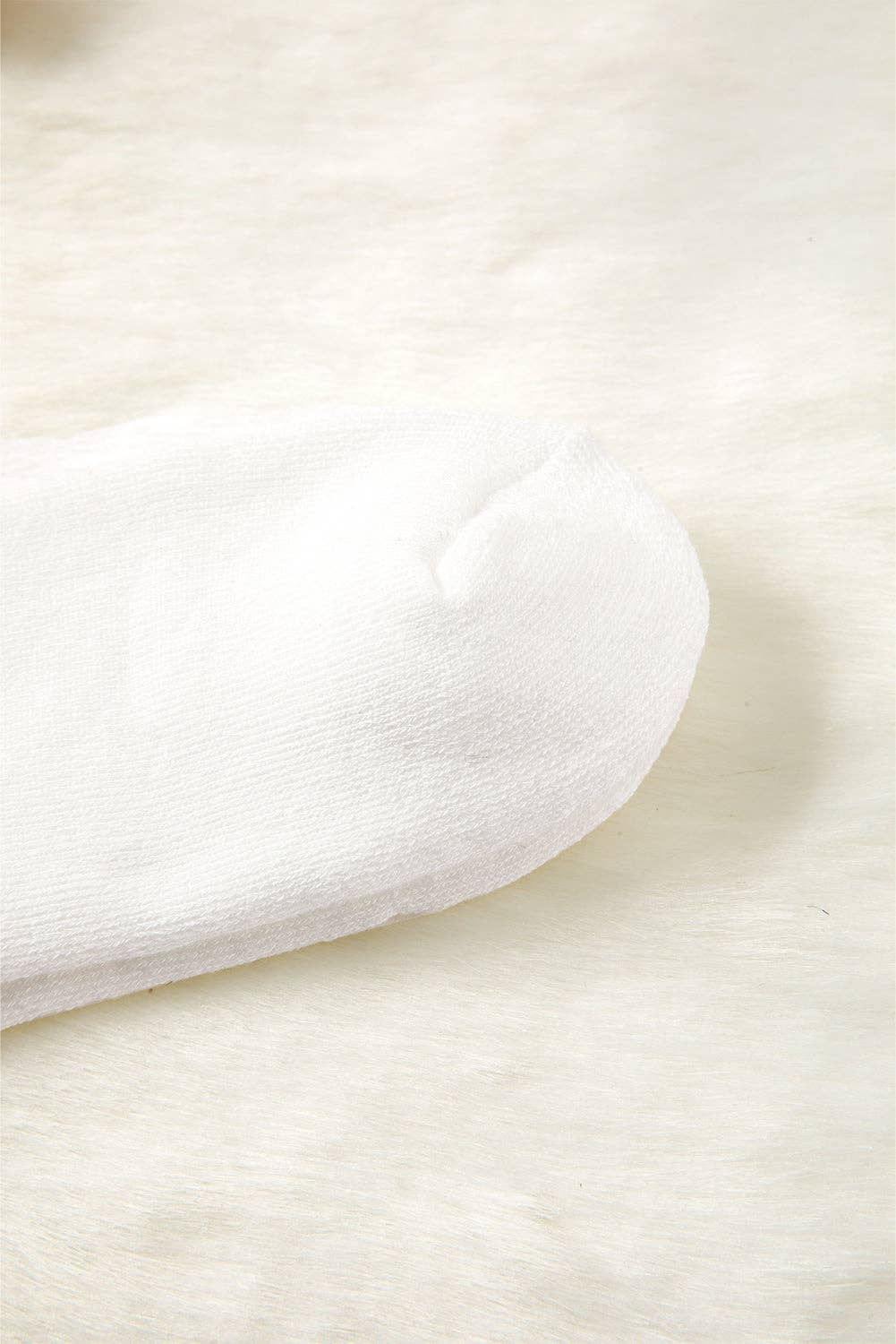 Lovesoft - White Leopard Striped Detail Ribbed Cuffs Womens Socks3