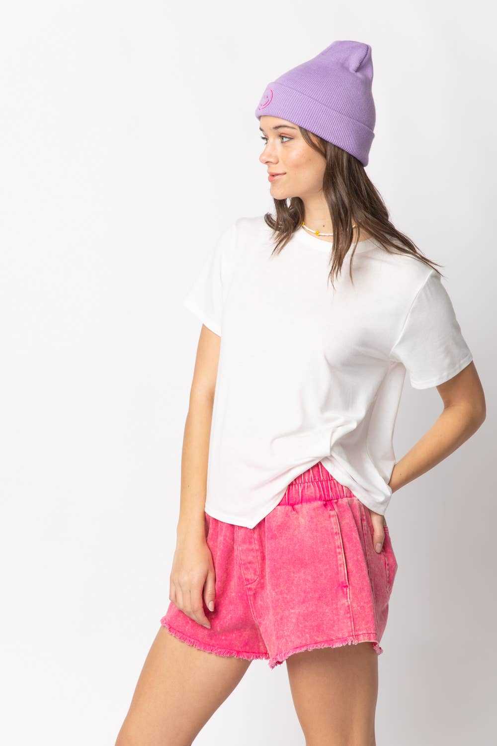 VERY J - NT10973-Twisted Hem Knit Top