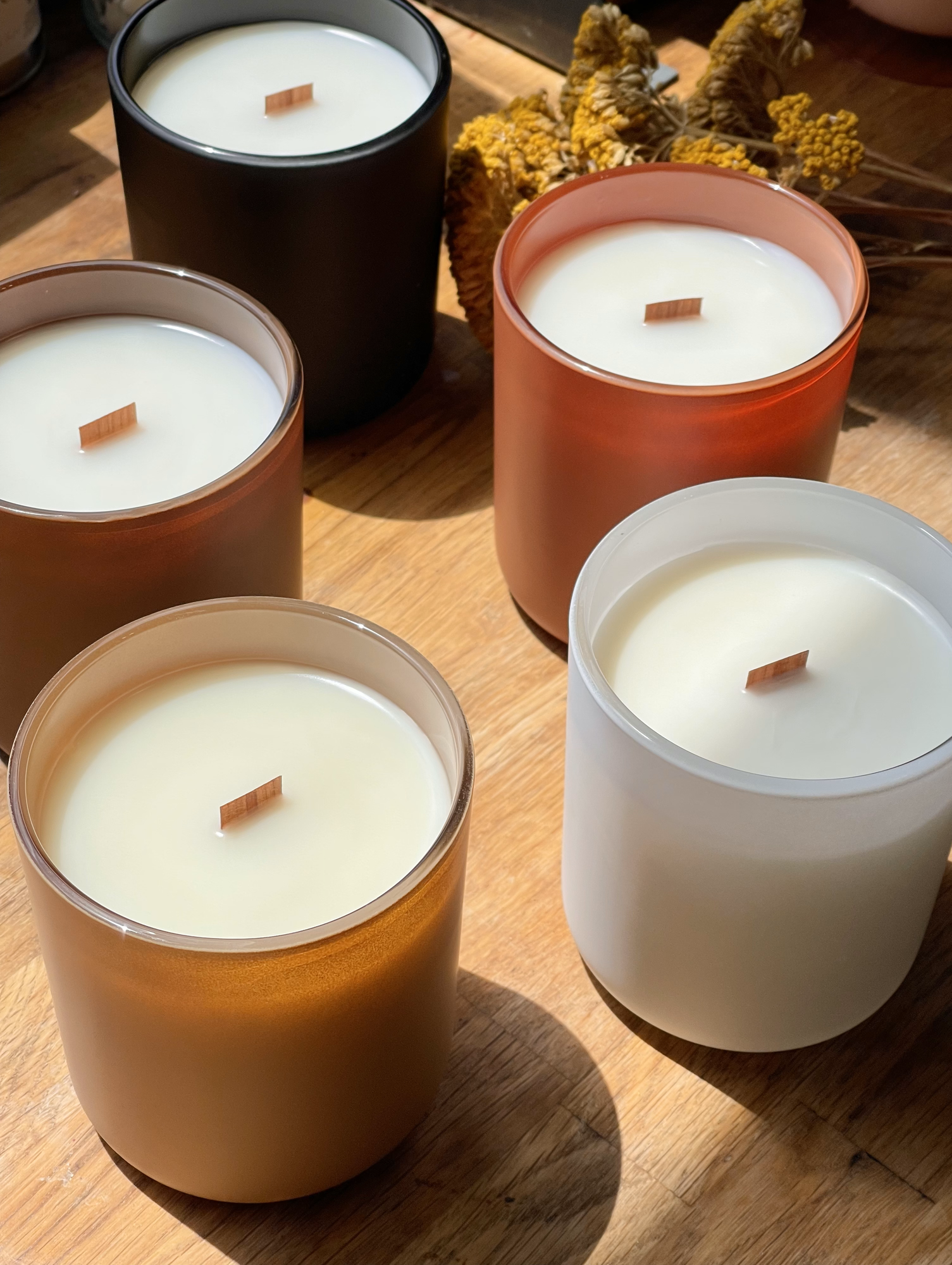 Mrs. Candlier - Coconut Candle with Wood Wick 2.5, 8 & 13 oz | Custom label