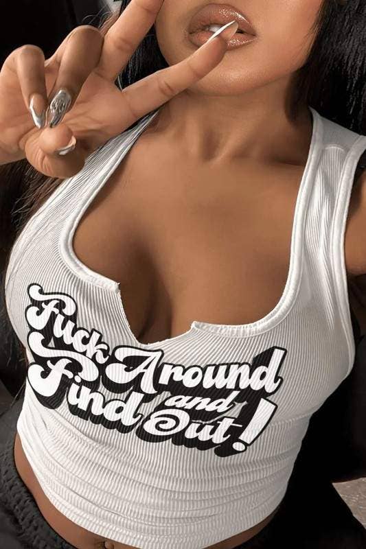 Fashion Combination - Letter printed tank top