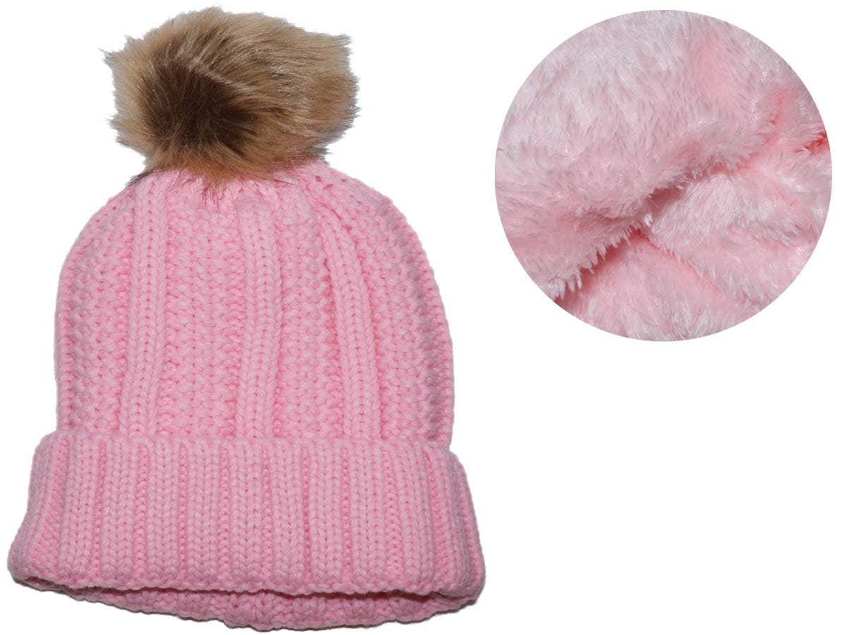 Winter Beanie W/ Removable Pom-Pom