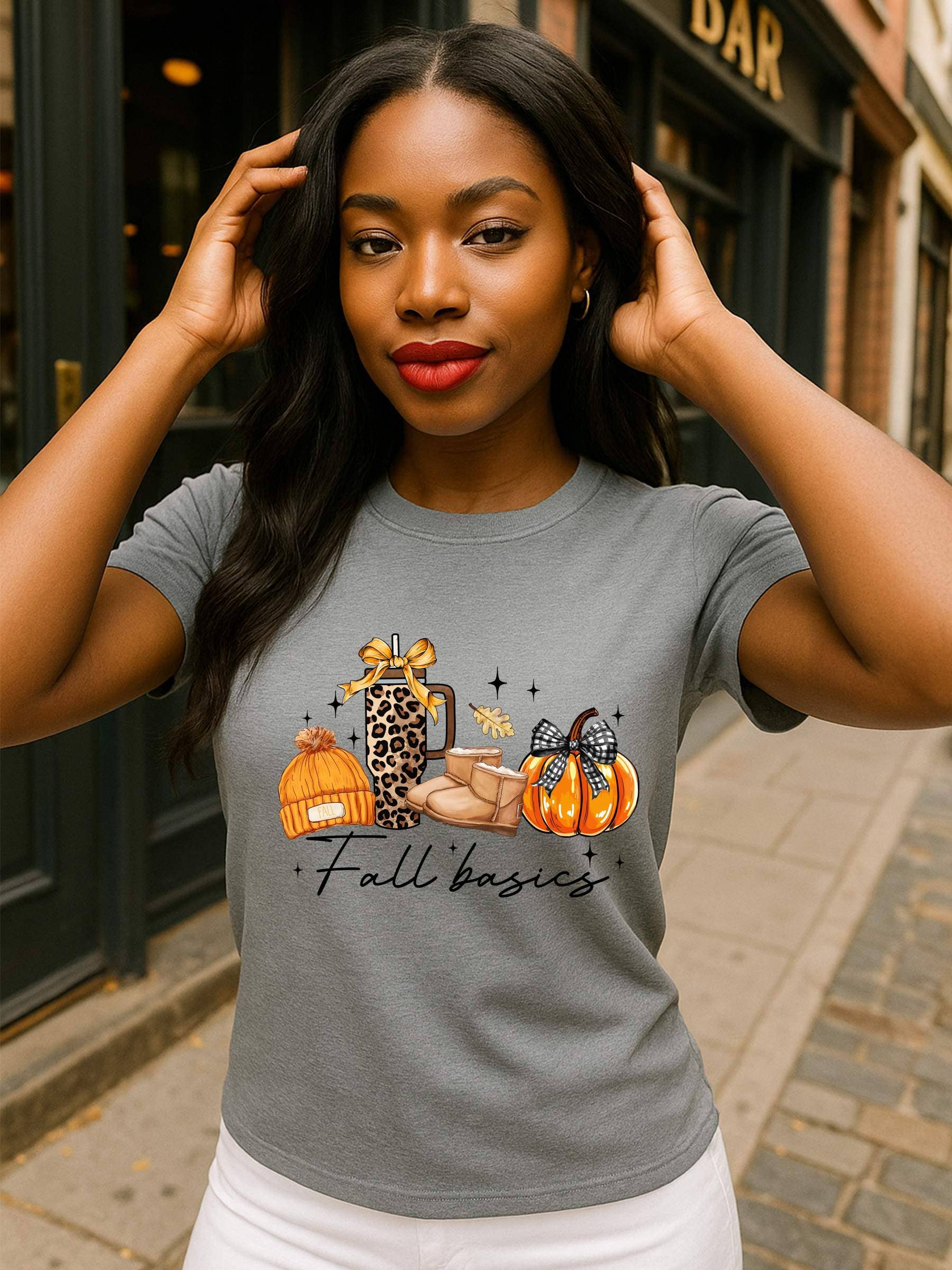 PLAYFUL FALL GRAPHIC TEE – CASUAL AUTUMN LOUNGEWEAR