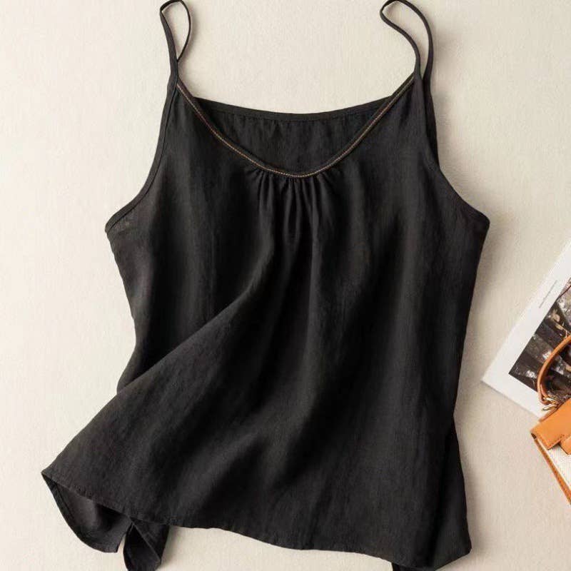 Hope & Sunshine - Cotton Linen Camisole Tank Top