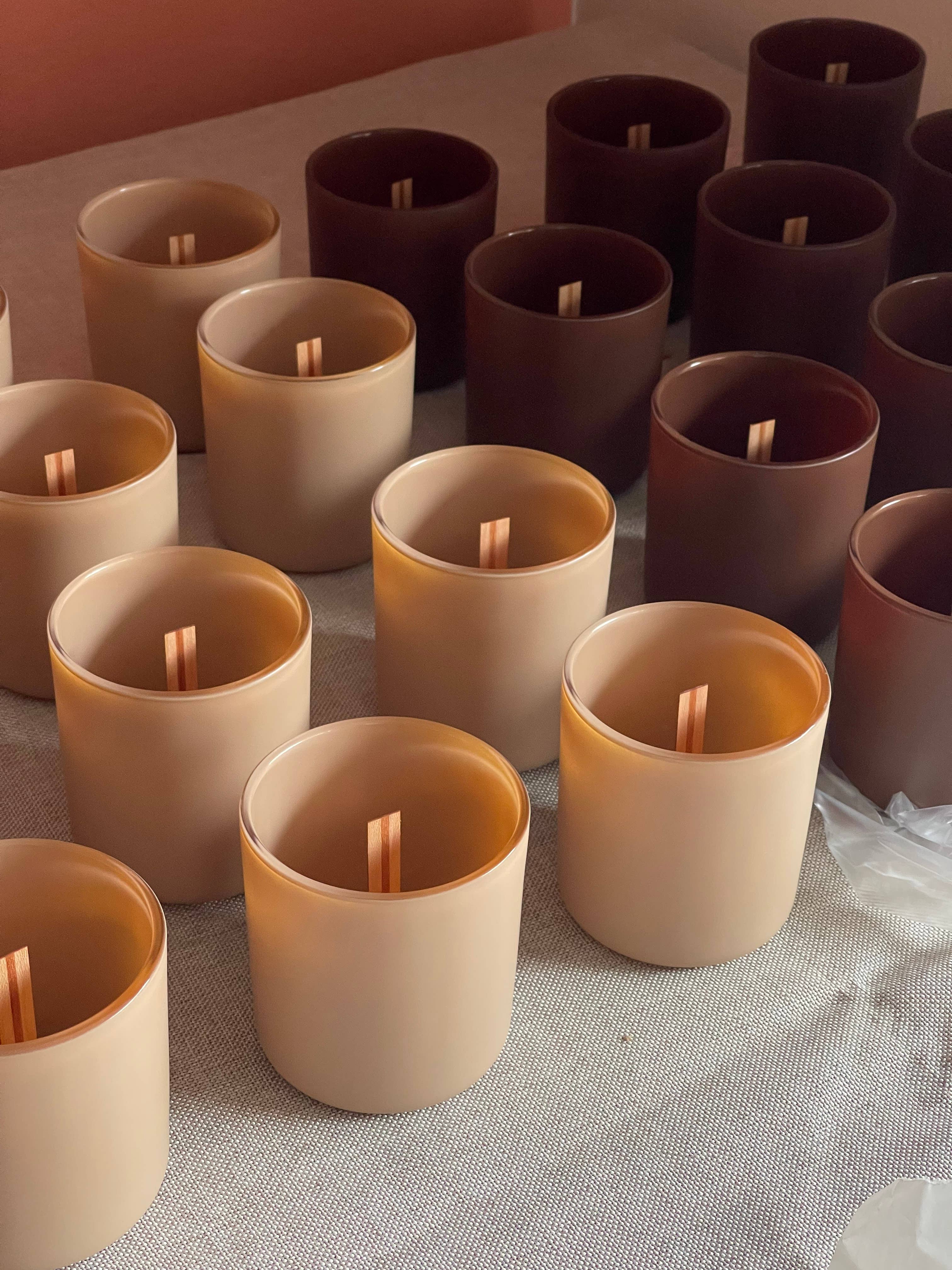 Mrs. Candlier - Coconut Candle with Wood Wick 2.5, 8 & 13 oz | Custom label