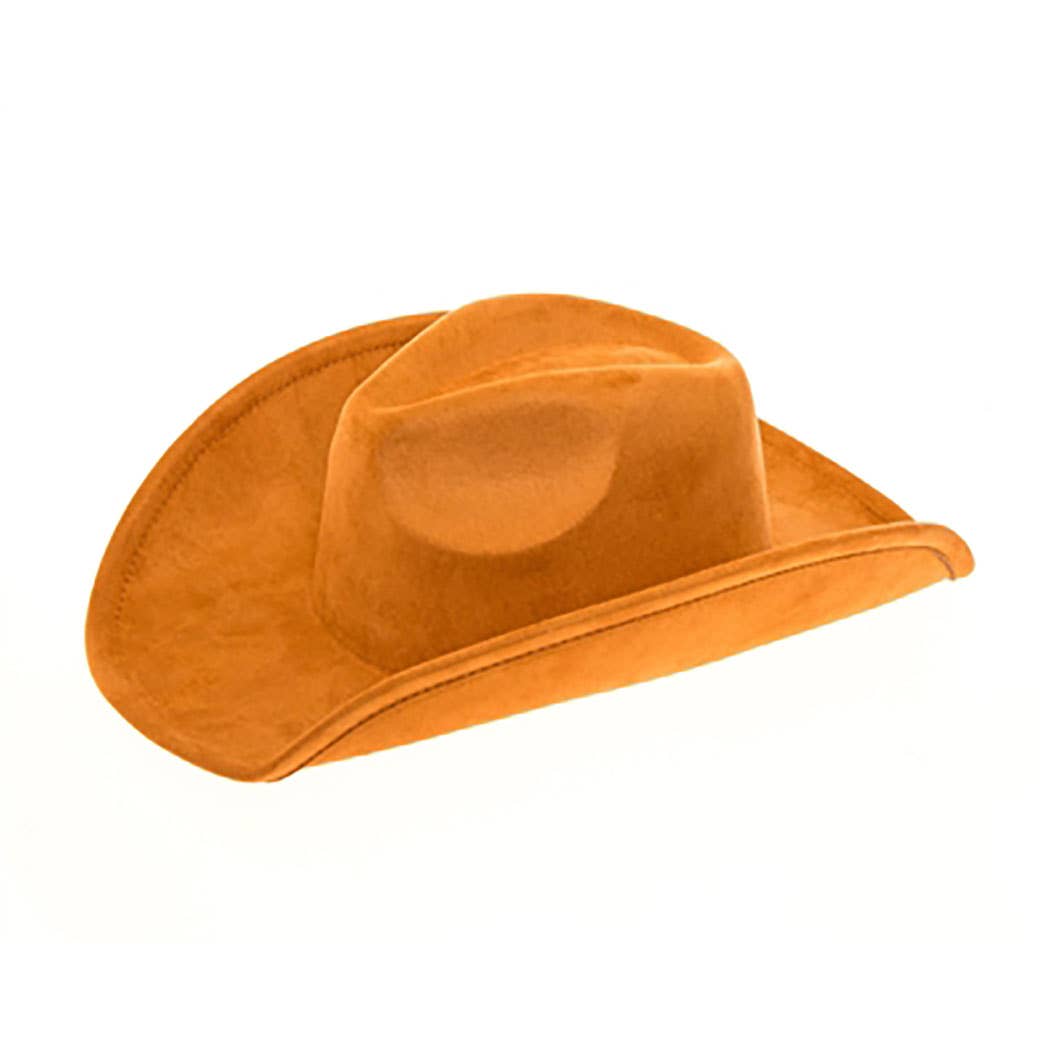 AdornWise - Vegan Suede Classic Cowboy Hat - Adjustable & Durable