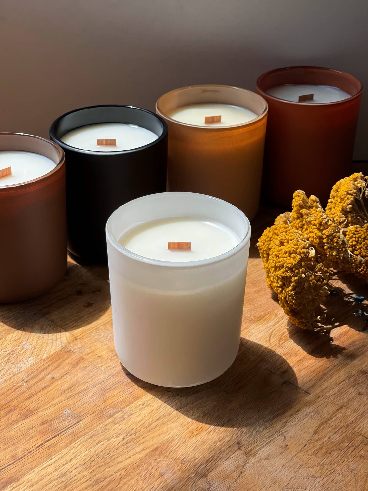 Mrs. Candlier - Coconut Candle with Wood Wick 2.5, 8 & 13 oz | Custom label