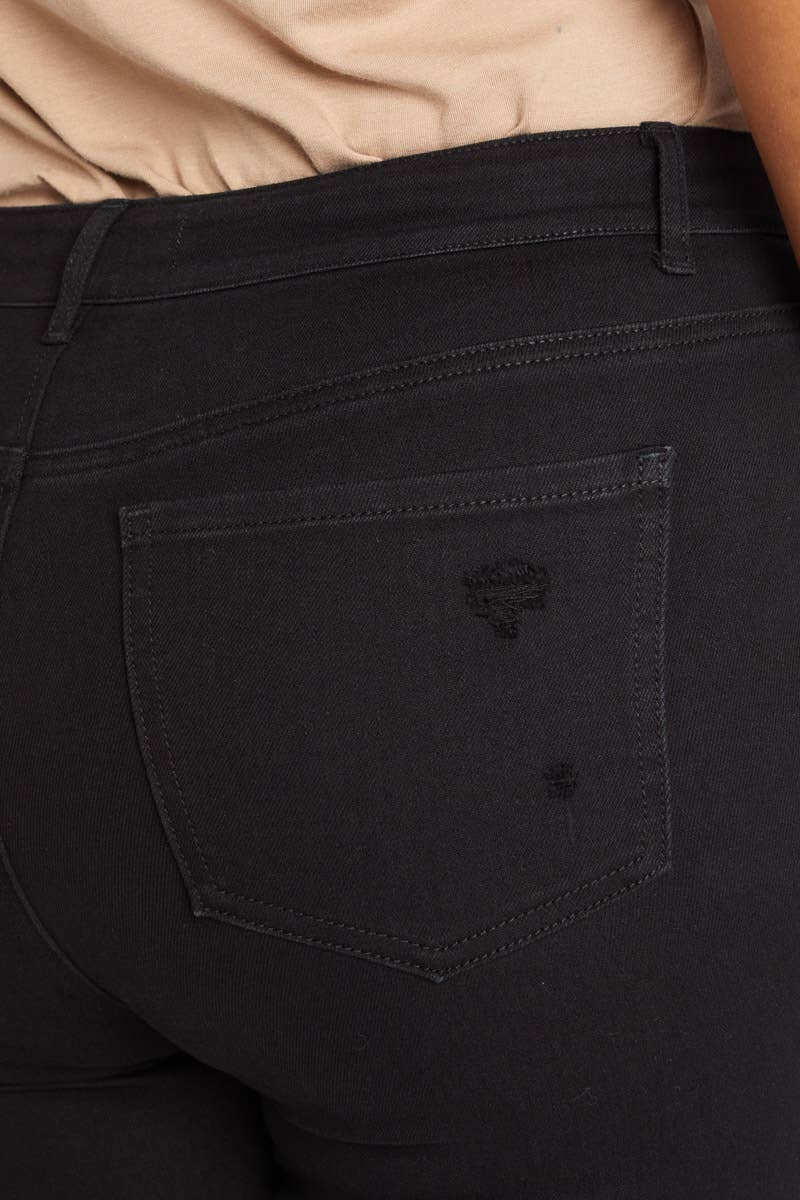 Curvy Distressed Ankle Skinny Jeans