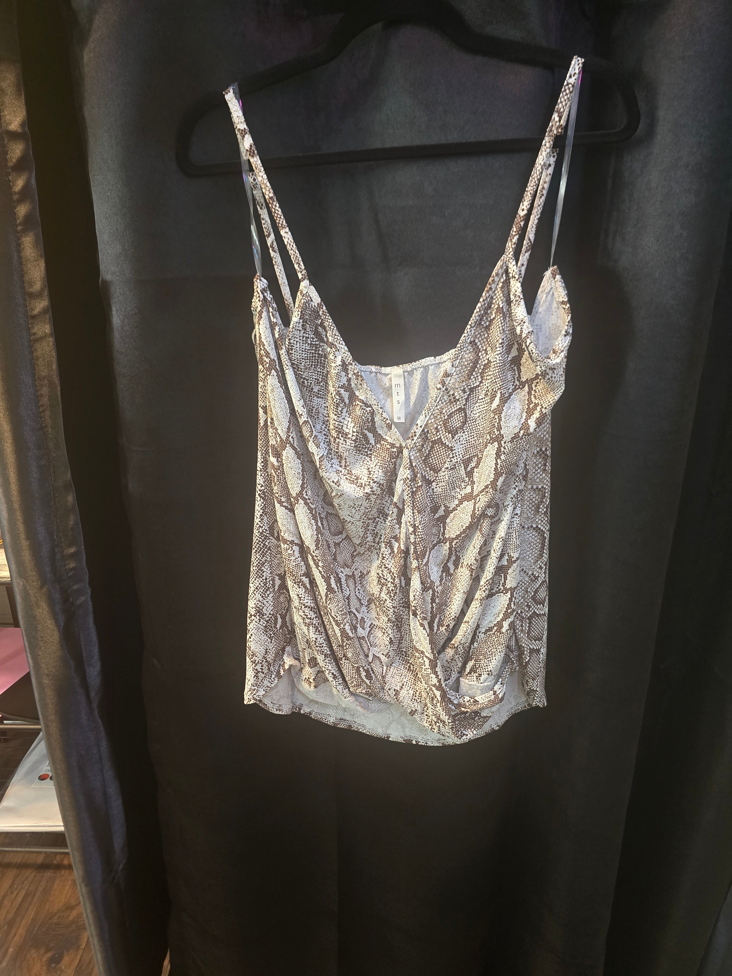 MTS V-Neck Snakeskin Top