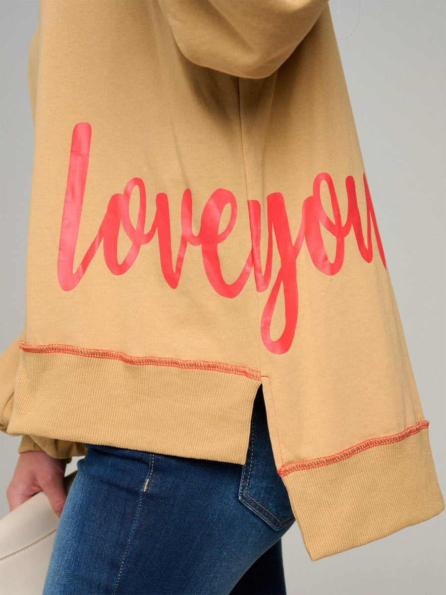 LONG SLEEVE GRAPHIC HIGH-LOW OVERSIZED TOP