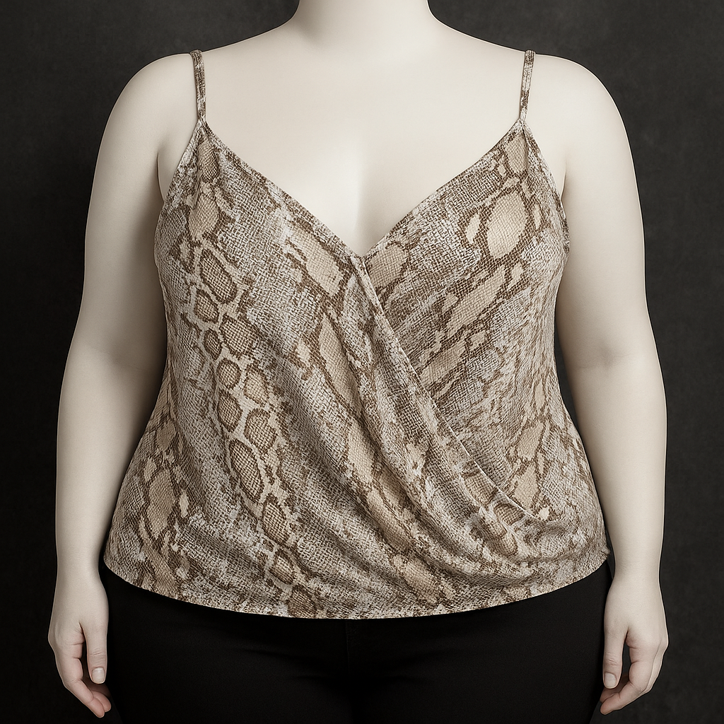 MTS V-Neck Snakeskin Top