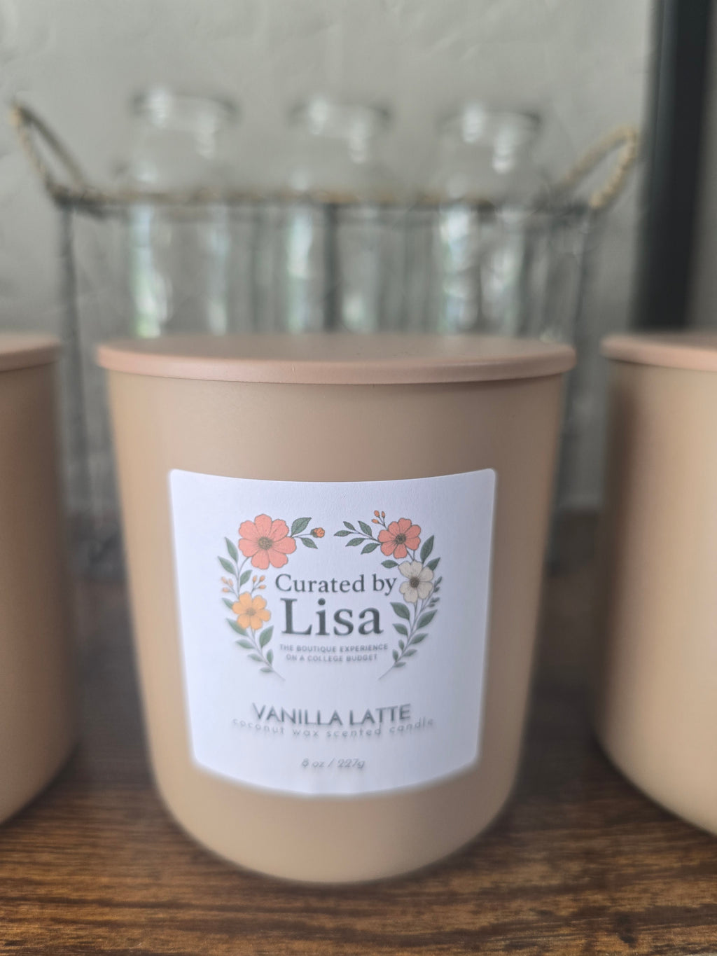 Mrs. Candlier - Coconut Candle with Wood Wick 2.5, 8 & 13 oz | Custom label