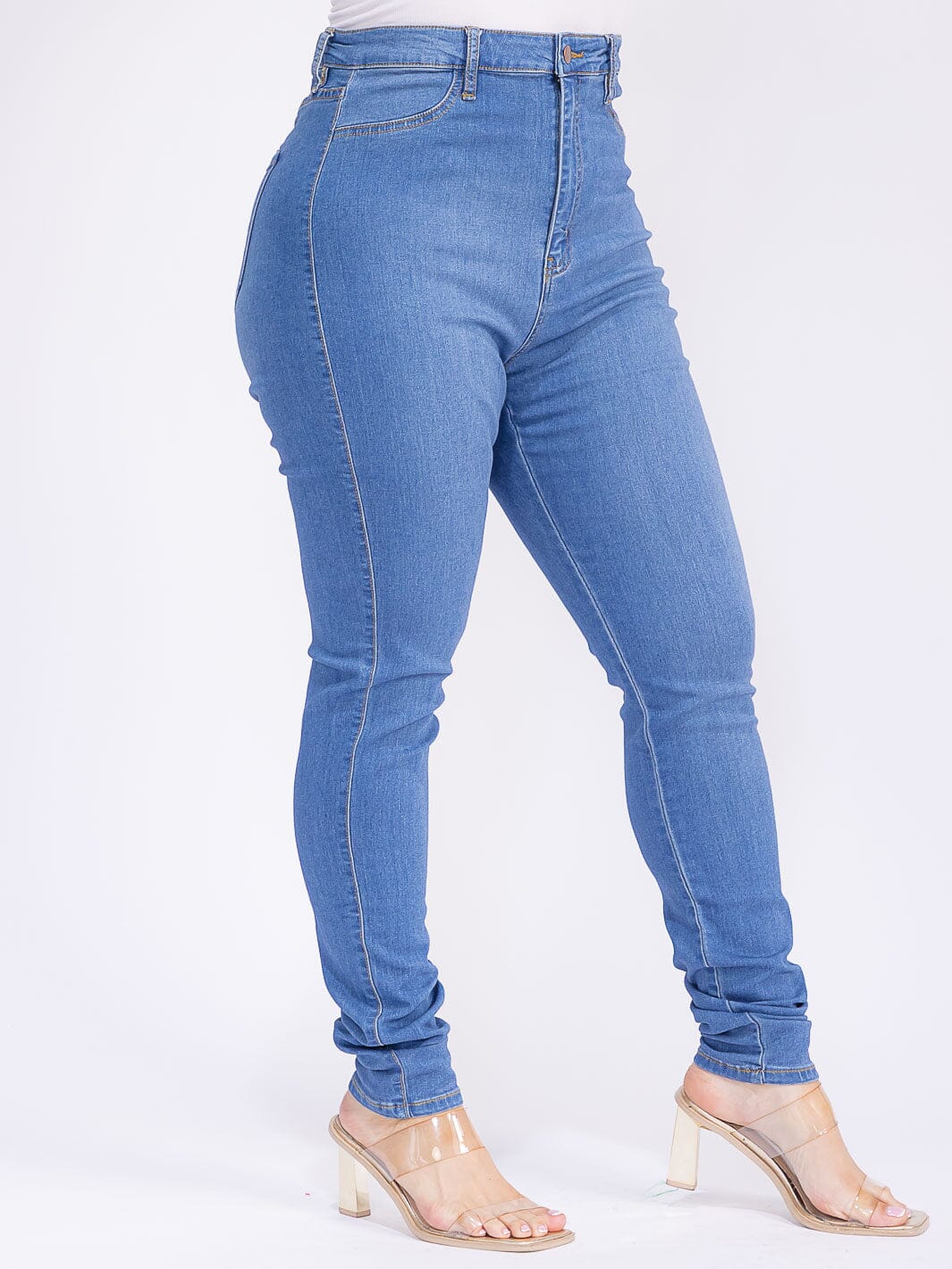 FRONT POCKETS SKINNY LEG DENIM JEANS