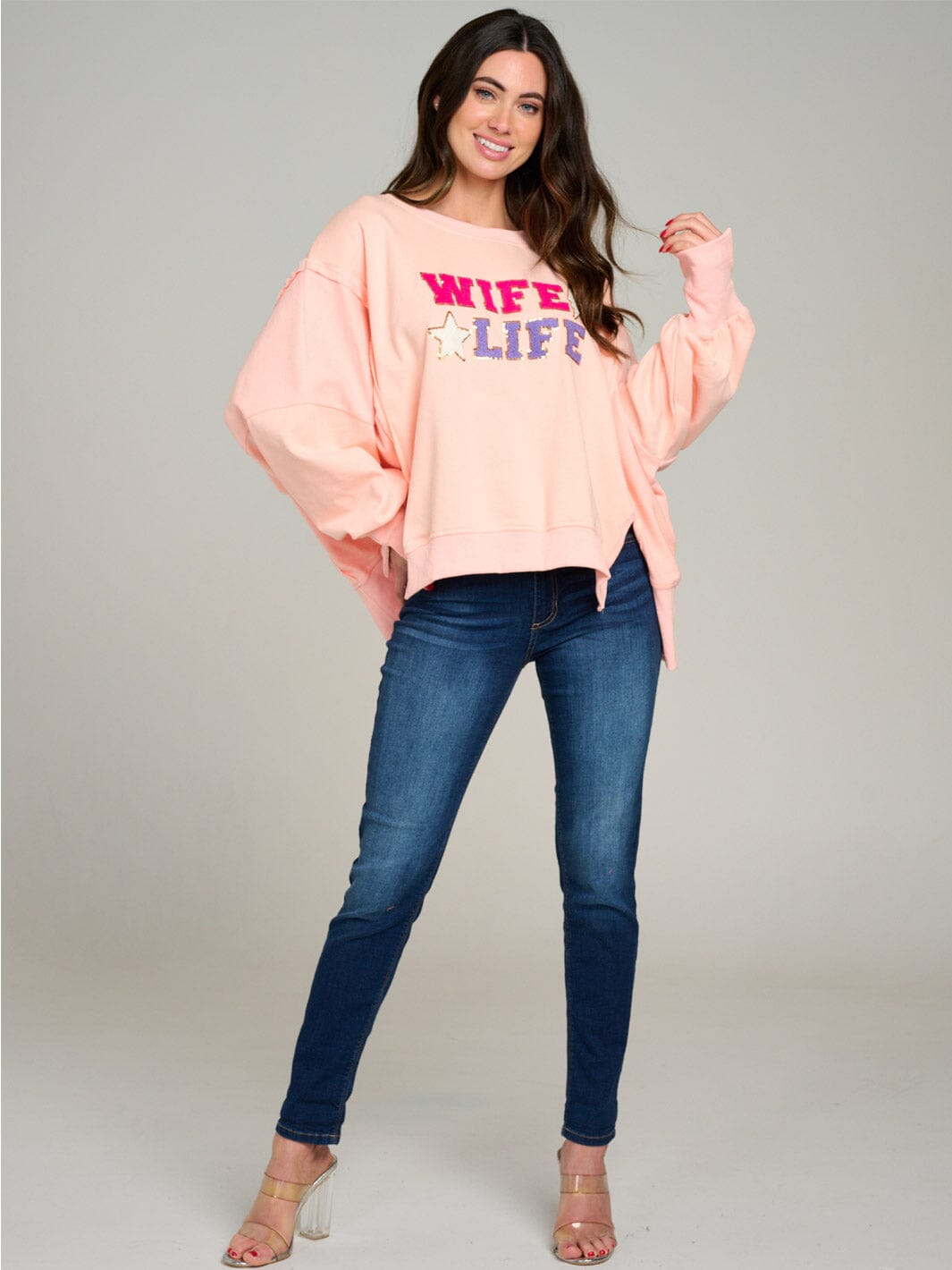 Curated by Lisa long sleeve, wife life, oversized top