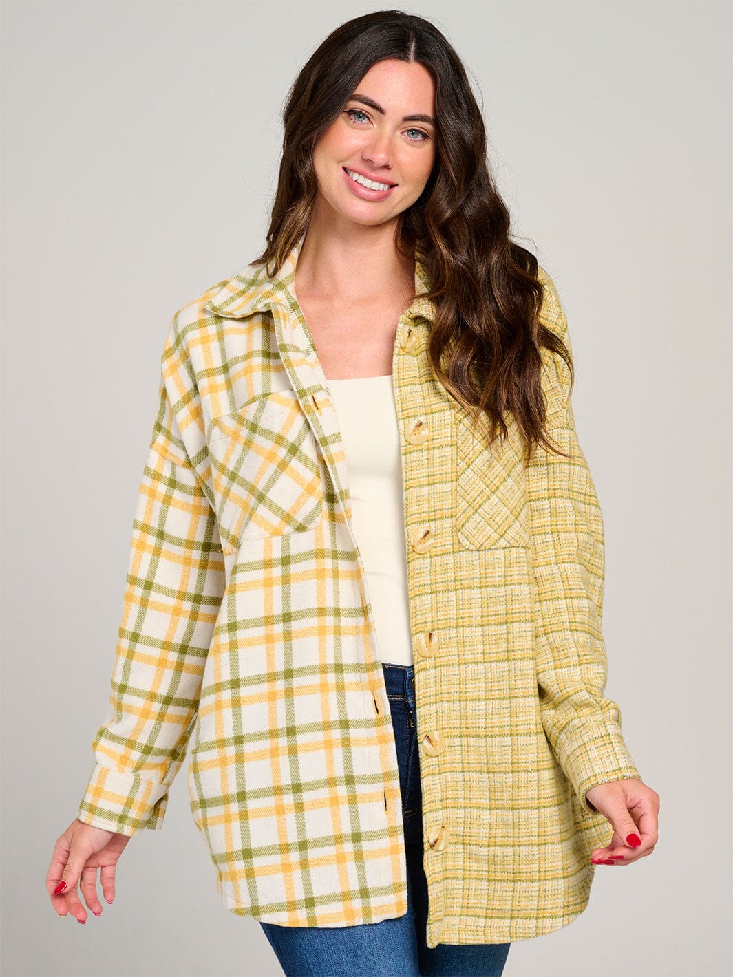 Women’s Plaid Button-Up Shacket – Cozy Fall Layer | Curated by Lisa