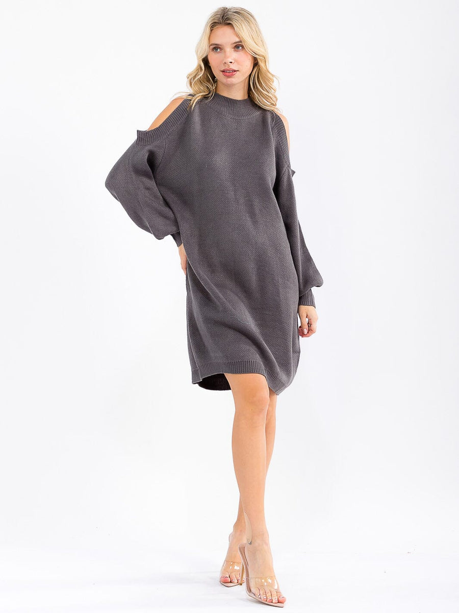 Cold Shoulder Sweater Midi / Curated By Lisa